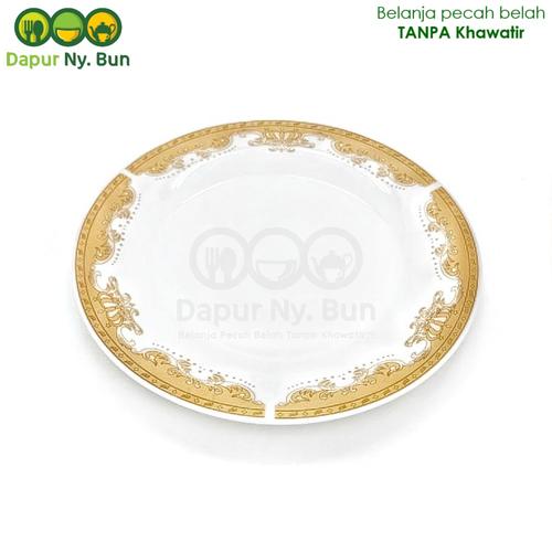 Foto Produk Piring Saji Ceper Jumbo Motif Mahkota Ukuran 10,5Inch dari Dapur Ny.Bun