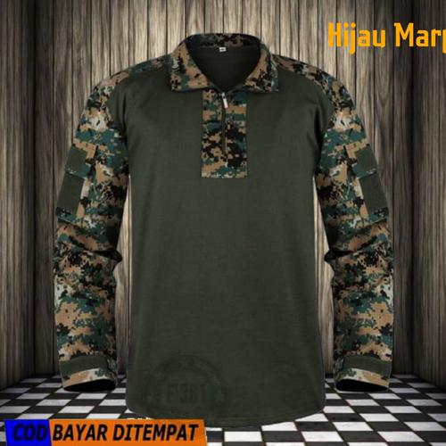 kaos bdu army pria cotton ristop 