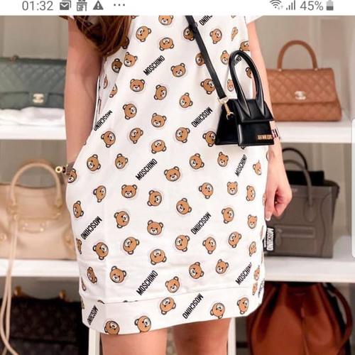 Moschino dress white + valentino sandal 