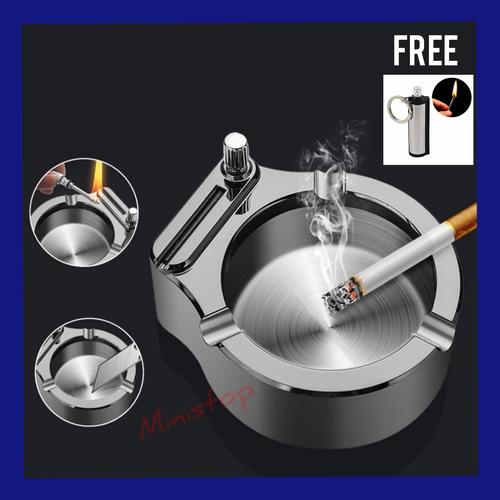 Foto Produk asbak unik korek gesek ten thousand matches ashtray elegan - Silver dari MiniStop