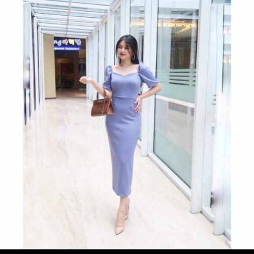 Jual TAYLOR DRESS WANITA SCUBA STRETCH 
