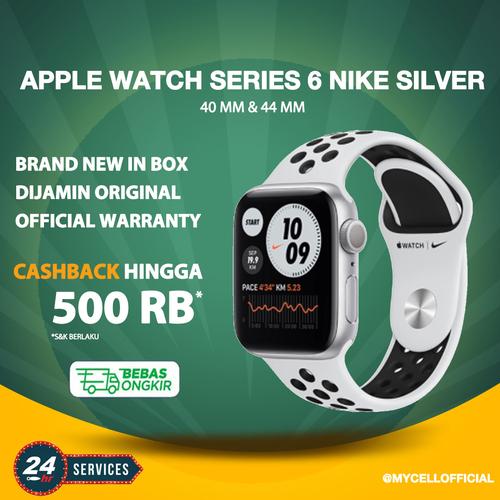 Jual Apple Watch Series 6 Nike 44mm 40mm Silver with White Sport 44 40 iBox  - Inter 40mm - Jakarta Pusat - MyCell Official | Tokopedia