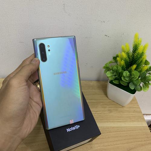 Jual Samsung Note 10 Plus Aura Glow Ram 12/256Gb Dual Sim Mulus