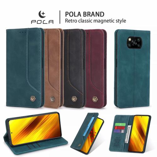 Foto Produk Xiaomi Poco X3 / X3 NFC Flip Wallet Leather Case Cover Sarung Dompet - maron dari Vinvend ACC