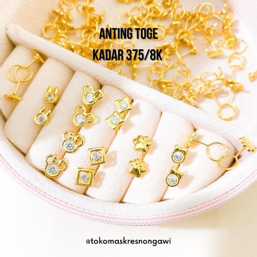 Foto Produk anting toge motif kadar375/8k TERMURAH - jejak kaki dari renoreno91