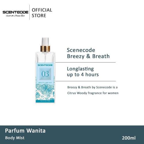 Gambar Body Mist Original Scentcode 03 - Breezy & Breath Mist For Woman 200ml dari Scentcode Official Kota Bekasi Tokopedia