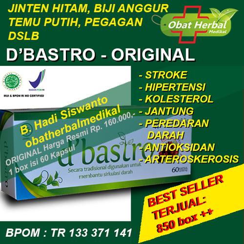 Foto Produk Obat Herbal Jantung, Stroke, Kolesterol, Hipertensi D'Bastro 60 Kpasul dari Obatherbalmedikal