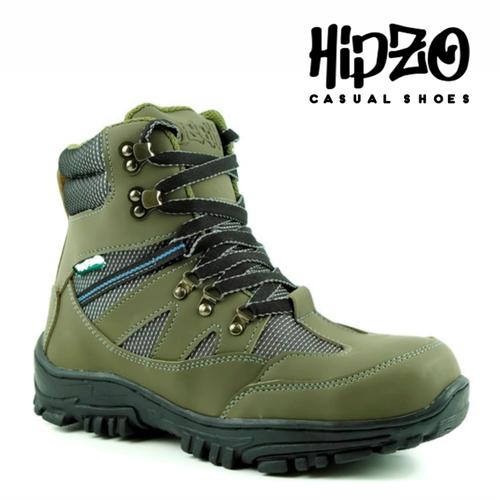 Foto Produk Sepatu Hipzo Pria Hingking Sepatu Original Safety Sepatu Kerja Boots - Army, 39 dari Hipzo Official Shop