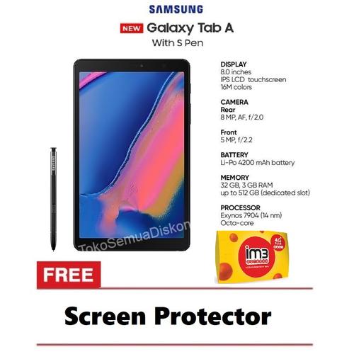 Foto Produk Samsung Galaxy Tab A 8.0 2019 S-Pen P205 3/32GB Tablet 8" Resmi SEIN - Gray dari Semua Diskon