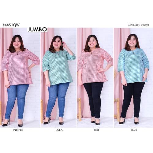 Foto Produk Blouse Batik Super Jumbo 445 Bigsize Baju Atasan Wanita Big Size vol18 dari Paphika