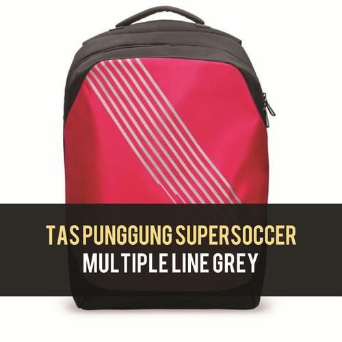 Gambar BACKPACK//TAS RANSEL//TAS PUNGGUNG Super Soccer Multiple Line Grey dari super store official Jakarta Selatan Tokopedia