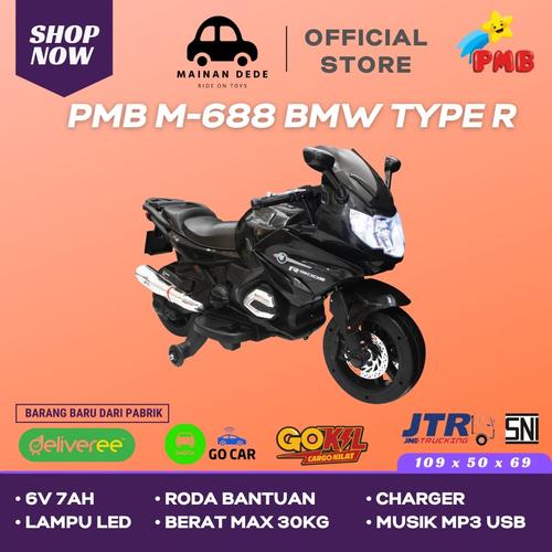 Foto Produk Mainan Motor Aki PMB Type R M 688 BMW - Hitam dari Mainan Anak Dede