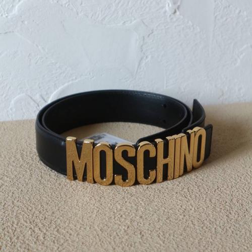 Jual Moschino belt 3.5cm black ghw 