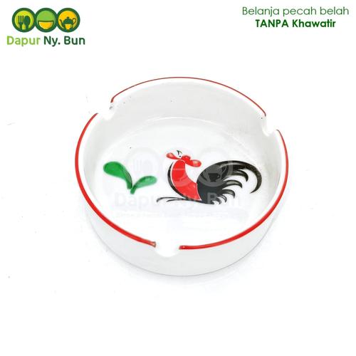 Foto Produk Asbak Keramik Motif Ayam Jago Seri 2 dari Dapur Ny.Bun