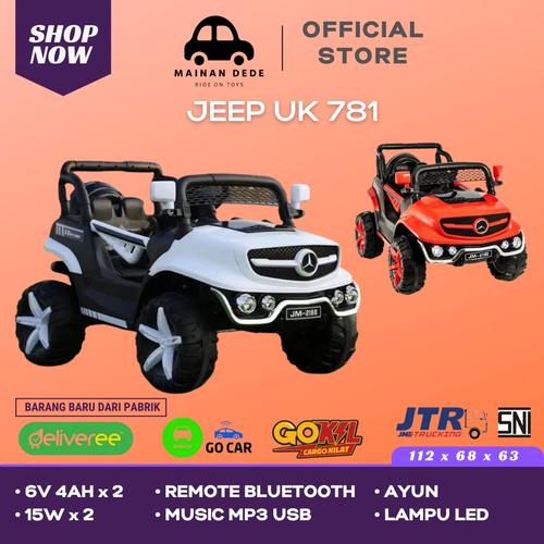 Foto Produk Mainan Mobil Aki Jeep Unikid UK 781 Mini Unimog - Merah dari Mainan Anak Dede