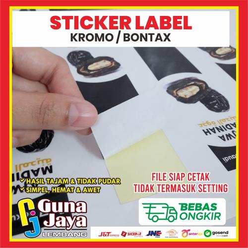Jual Sticker Label Sticker Makanan Sticker Botol Stiker sticker custom ...