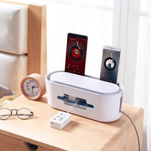 Foto Produk MYD Kabel Kotak Organizer Box Perapih Cable Pengaman Stop Kontak - Putih dari yaxiya666