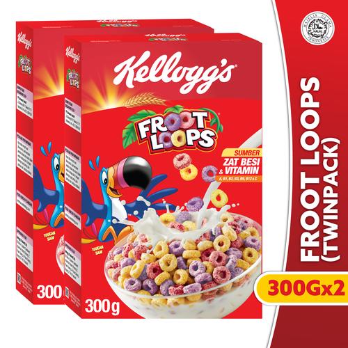 Promo [SPECIAL BUNDLE] Kelloggs Froot Loops Sereal 2 x 300g ...