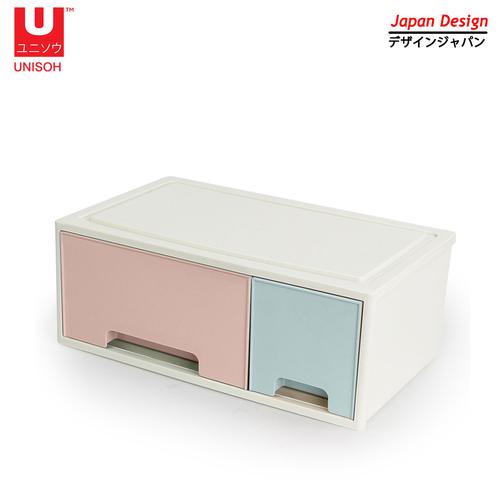 Gambar UNISOH LACI MINI LEMARI PLASTIK SUSUN KOTAK PENYIMPANAN DRAWER STORAGE - PINK BLUE dari UNISOH Jakarta Barat Tokopedia
