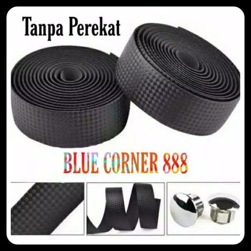 Foto Produk 2 Roll Bartape Black Sepeda Balap Fixie with Perekat dari Blue Corner 888