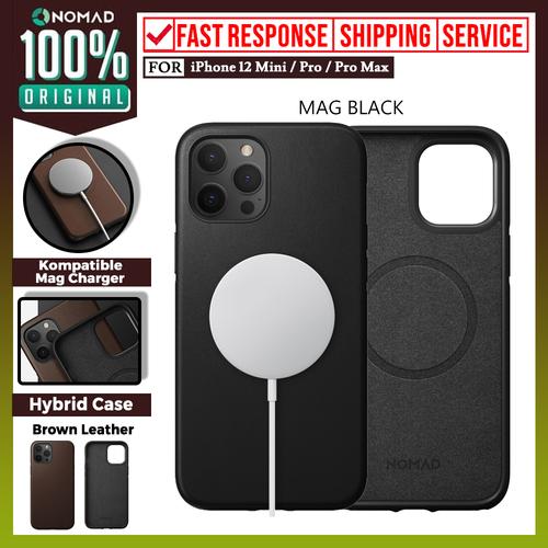 Foto Produk Case iPhone 12 Pro Max 12 Pro Mini Nomad Rugged Premium Leather Casing - 12 Pro Max, MagSafe Black dari Nomad Official