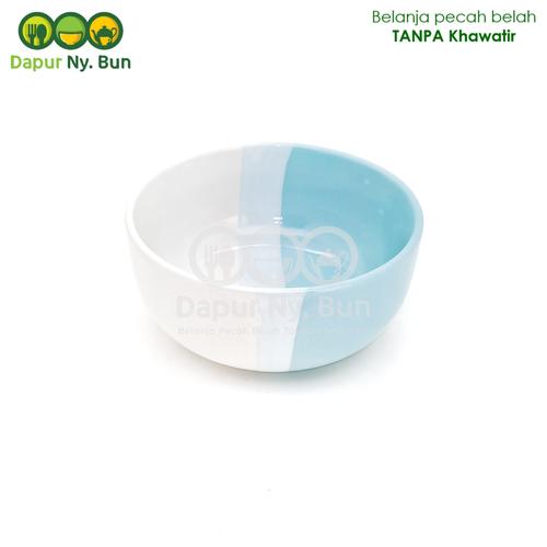 Foto Produk Mangkok Bulat 2 Warna / Mangkok Two Tone / Ukuran 14cm - Biru Muda dari Dapur Ny.Bun