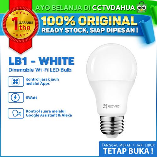 Gambar EZVIZ LB1 Warm White Smart Light Bulb Wireless Wi-Fi - 8 Watt dari CCTVDahua Jakarta Utara Tokopedia