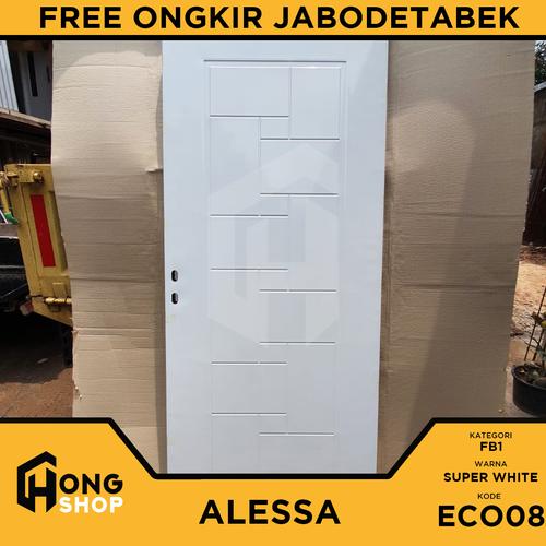 Gambar Pintu Utama / Pintu Kamar Tidur Baja ALESSA JL STEEL ECO08 - Super White dari Hong Shop ID Kota Bekasi Tokopedia