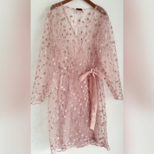 rose gold kimono jacket