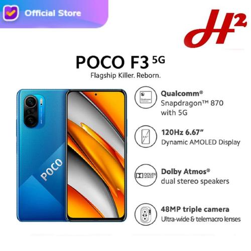 Foto Produk Xiamoi POCO F3 5G 6/128 - RAM 6GB / ROM 128GB - Garansi Resmi - D.Ocean Blue dari H2 Cellular