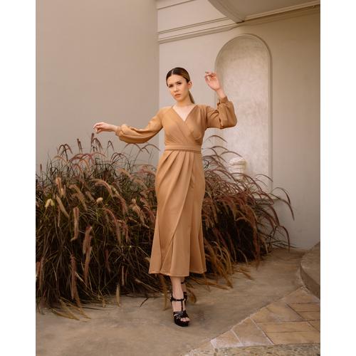 Foto Produk Lila Wrap Dress - Doct Brown - S dari At Vezzo