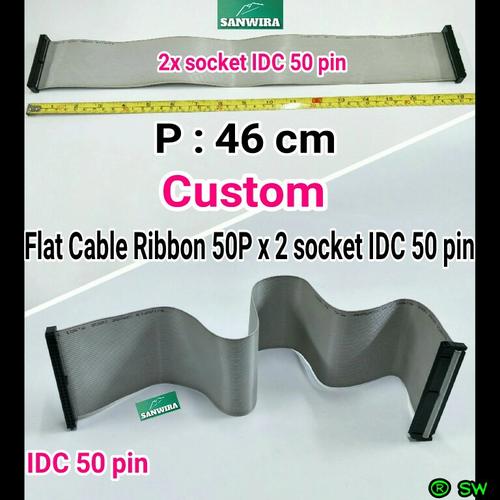 Jual Flat Cable Ribbon 50P x 2 socket IDC 50 pin (Custom) - Jakarta ...