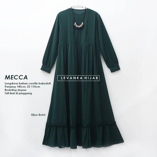 Foto Produk Lila Dress - Gamis Polos Bahan Cerutty Babydoll - MECCA - Bottle dari LEVANKA