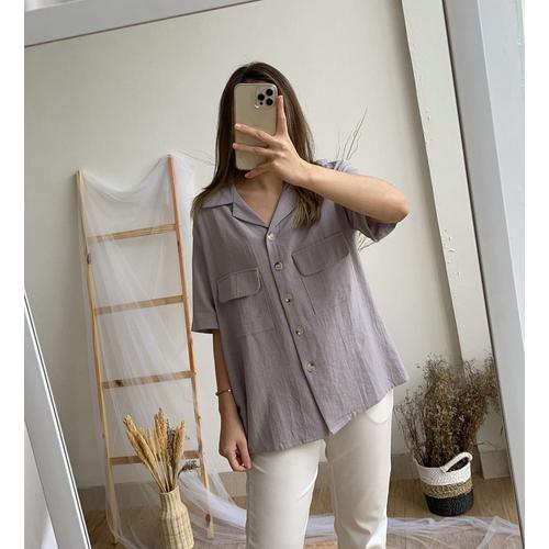 Jual Hazel Oversized Boyfriend Shirt 