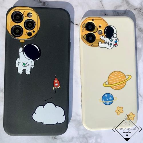 Foto Produk Astronaut Sided print Case Iphone 11 12 PRO MAX MINI Casing Cute Lucu - black, 11 PRO MAX dari Caseayangan ID