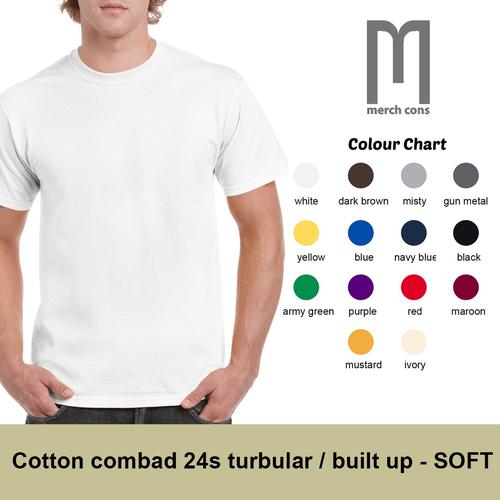 Foto Produk Kaos polos cotton combad 24s tanpa jahitan samping merk merchons - S, Putih dari Miseko Jaya Abadi