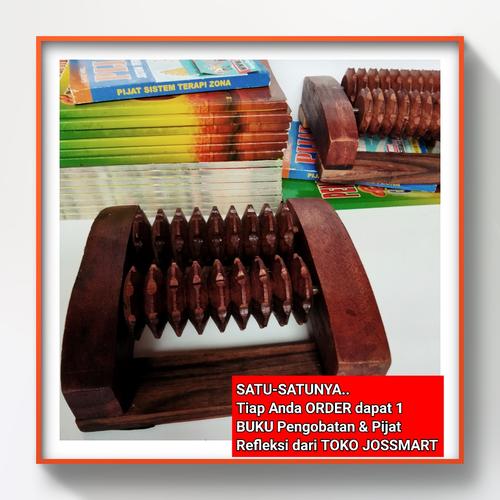 Gambar Buku dan Doubel Roll terapi refleksi Telapak kaki Asli Kayu dari JossMart Jakarta Timur Tokopedia
