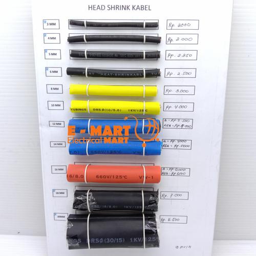 Foto Produk (permeter)Heat Shrink Selongsong Bakar/Isolasi Bakar Tubings dari ElectricalMART ID