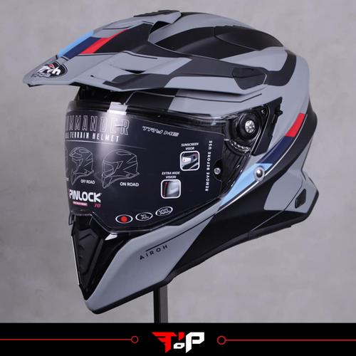 Jual AIROH COMMANDER SKILL MATT GREY BLUE RED HELM FULL FACE - Kota  Surabaya - TIPTOP Proshop | Tokopedia
