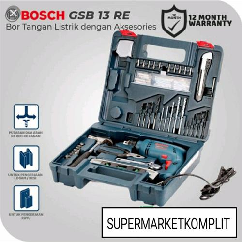 Jual Bosch GSB 13re toolKit Impact Drill Bor Tembok 13mm gsb13re