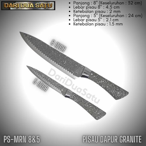 Foto Produk Pisau Dapur Granite Morena Pemotong Daging Buah Sayuran - 5 inch dari DariDuaSatu