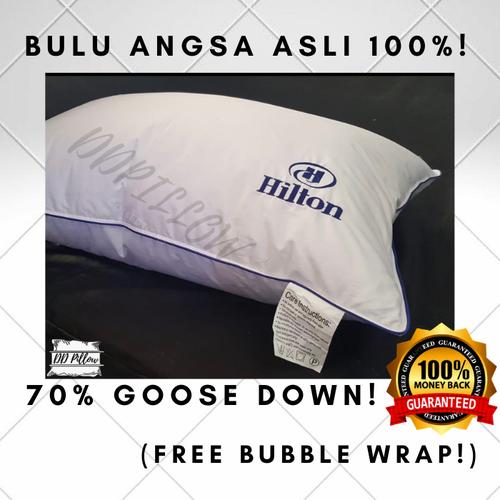 Foto Produk Bantal Bulu Angsa Asli Hotel Hilton 50cm x 70cm - Tanpa Bordir dari ddpillow