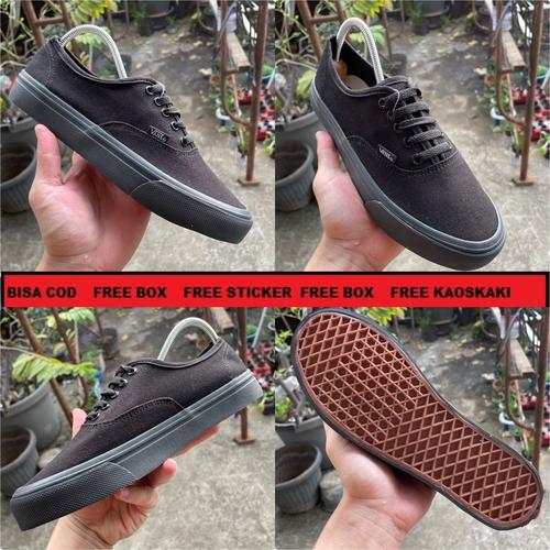 Foto Produk Sepatu Vans Authentic Full Black/Full Hitam/ Hitam Waffle ICC Termurah - Hitam, 36 dari casualovers