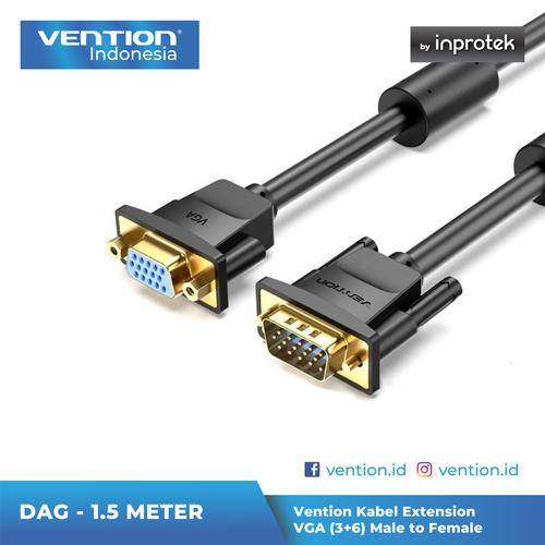 Foto Produk Vention 1M Kabel Extension VGA (3+6) Male to Female - DAG dari Vention Indonesia