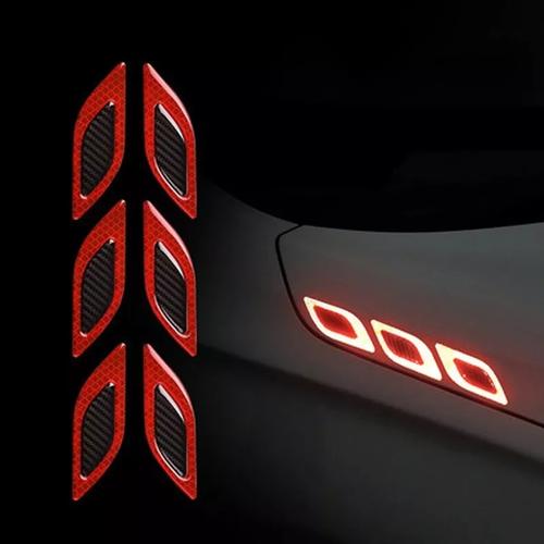Foto Produk LRT STICKER WARNING REFLECTOR 3D CARBON VARIASI MOBIL MOTOR 6 PCS - Merah dari Bro & Sis Jakarta