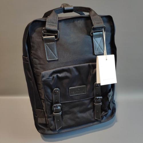 black doughnut backpack