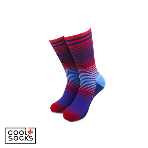 Gambar CoolDeSocks Original | Kaos Kaki Motif - Striped Retro Red Blue dari CoolDeSocks Official Jakarta Barat Tokopedia