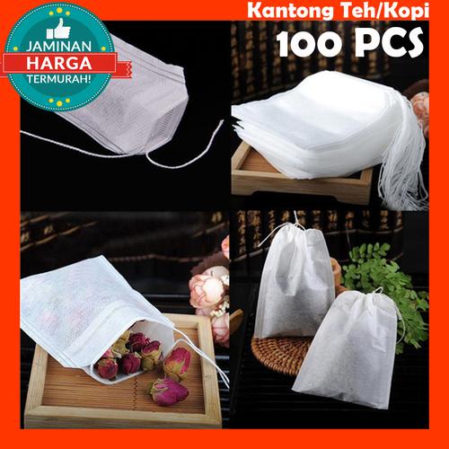 Foto Produk Kantong Teh Kantung Kopi Kertas Saring Tea Bag Coffee Teabag 100pcs dari ono id