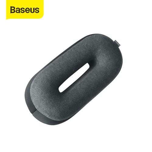 Foto Produk BASEUS BANTAL PINGGANG BANTAL LEHER BANTAL MOBIL BANTAL MEMORY FOAM - Hitam, HEADREST dari Baseus Official Store