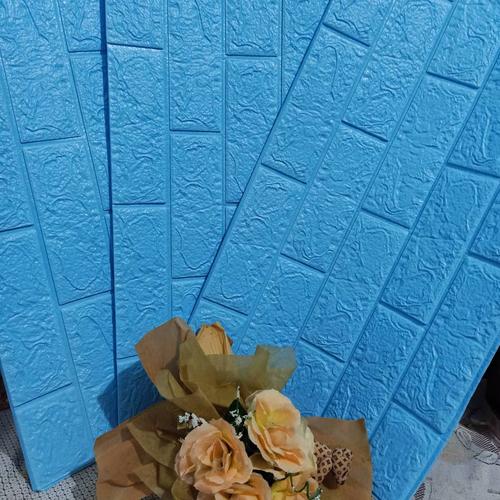 Jual Wallpaper 3d Foam Bata Biru Kota Denpasar Sz Shop Wallpaper Tokopedia